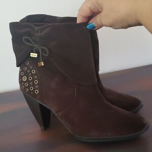 Gorgeous Libby Edelman Brown Suede Boots Sz 9M